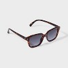 Women's Shiny Plastic Square Sunglasses with Gradient Lenses - Universal Thread™ Tortoise Brown - 2 of 3
