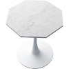 31.5" Mid-Century Modern Tulip Dining Table, Round Pedestal Table for 2-4, Small Kitchen or Coffee Table, Metal Base - 4 of 4