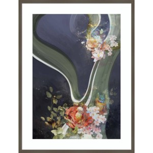 Amanti Art Floral Neuron II by Ken Roko Wood Framed Wall Art Print - 1 of 4