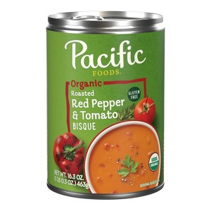 Pacific Foods Organic Gluten Free Vegetarian Roasted Red Pepper & Tomato Bisque - 16.3oz - 1 of 4