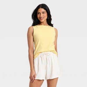 Women's Sculpt Boat Neck Tank Top - A New Day™ Yellow M : Target