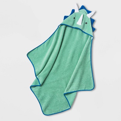 Baby Boys' Dino Hooded Bath Towel - Cloud Island™ Green