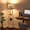 62" Tall LED Floor Lamp w Marble Shelves Corner Free Standing Lamp Reading Light - 2 of 4