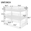 Kumasinova Metal Triple Bunk Bed, Heavy-Duty Steel Bed Frame with Full-Length Guardrails, Noise-Reducing Design for Shared Kids' Rooms/Guest Spaces - 2 of 4
