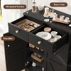 Acekool  Shoe Storage Cabinet - Modern Organizer with Doors, Adjustable Shelves for Entryway, Holds 18-24 Pairs, Natural - 4 of 4