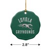 Loyola University Maryland Greyhounds Logo Porcelain Scalloped Holiday Christmas Tree Ornament - 3 of 4