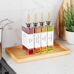 Oil Dispenser Bottle Set – 4-Piece Gold Book-Style Bottles for Olive Oil, Soy Sauce – Leak-Proof, Elegant & Durable for Kitchen or Dining Table - 1 of 4