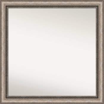 30" x 30" Non-Beveled Lyla Ornate Silver Wall Mirror - Amanti Art