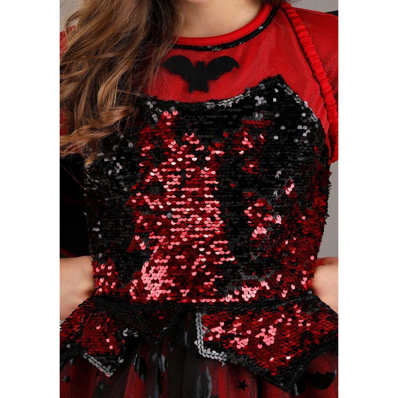 HalloweenCostumes.com Sparkling Devil Girl's Costume Dress, 2 of 4