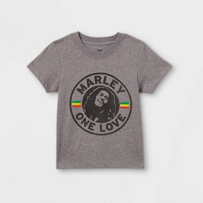 Toddler Boys' Bob Marley 'One Love' Short Sleeve Graphic T-Shirt - Gray 12M