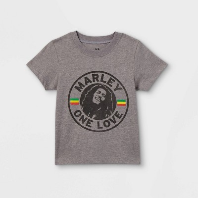 Toddler Boys' Bob Marley 'one Love' Short Sleeve Graphic T-shirt - Gray 12m  : Target