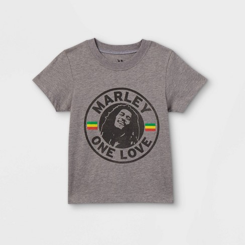 Hvile mindre Thicken Toddler Boys' Bob Marley 'one Love' Short Sleeve Graphic T-shirt - Gray :  Target