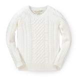 Hope & Henry Girls' Organic Cotton Chunky Cable Knit Pullover Sweater, Kids