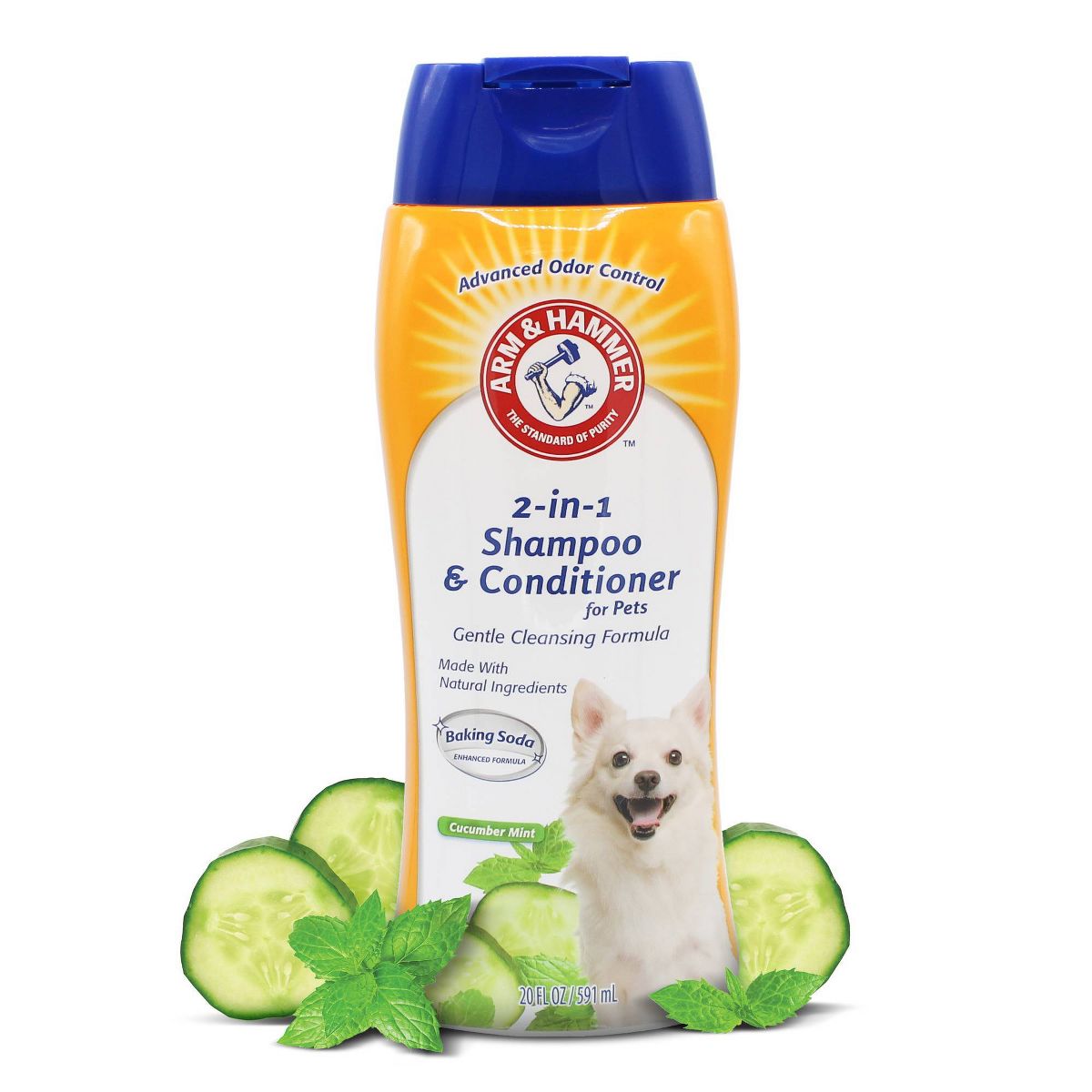 Arm & Hammer 2-in-1 Cucumber and Mint Scented Dog Shampoo and Conditioner - 20 fl oz