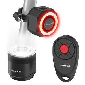 Fosmon Bike Lights for Night Riding, Rechargeable Bicycle Lights Front & Rear Set, IP65 Bike Headlight, Smart Bike Tail Light with Bike Horn & Alarm - 1 of 4