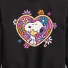 Boys' - Peanuts - Hug Heart Flower Graphic Long Sleeve Fleece Sweatshirt - 2 of 4