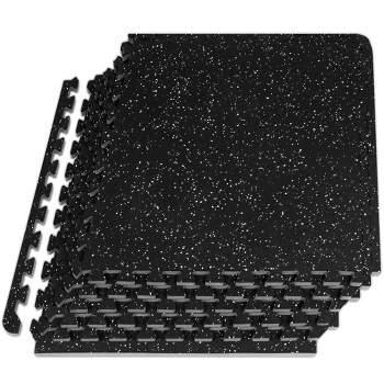 ProsourceFit Rubber Top Exercise Puzzle Mat, 1/2-in