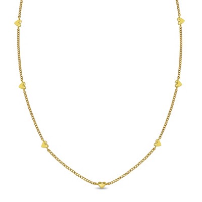 Girls' Delicate Heart Station Sterling Silver Necklace - In Season Jewelry