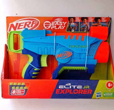 Nerf Elite Jr Explorer Easy-Play Toy Blaster, Easy Hold & Load & Blast, 8 Nerf  Elite Darts, For 6 Year Old Boys & Girls - Nerf