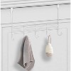 Home Mart Goods Heavy Duty White Over The Door Hanger Hanging Rack 5 Hooks Organizer - 3 of 4