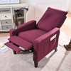 29.13"W Fabric Recliner Chair with Adjustable Push-Back, Mobile Phone Holder and Cup Holder for Living Room - 3 of 4