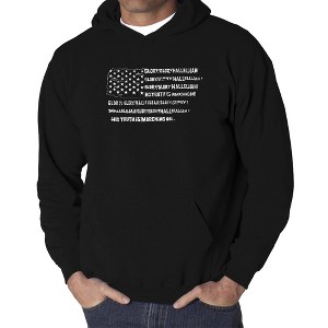 LA Pop Art Men's Word Art Hooded Sweatshirt - Glory Hallelujah Flag - 1 of 4