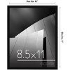 Americanflat 8.5x11 Picture Frame with Shatter-Resistant Glass - Streamline Collection - Thin Border Photo Frame for Wall - Black - 2 of 4