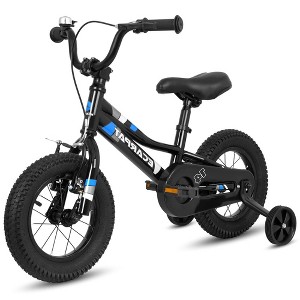 Kids' Bike 14 Inch Wheels, 1-Speed Boys Girls Child Bicycles For2-4Years, With Removable Training Wheels Baby Toys, Front V Brake, Rear Holding Brake - 1 of 4