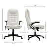 Aghana Digitals White Heated Massage Office Chair with 6 Vibration Points, 120° Recline, Adjustable - 2 of 4