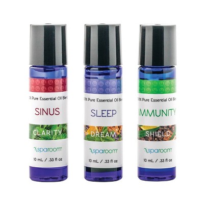 3pk 10ml Sparoom Holistic Pack 100% Pure Essential Oil Sinus, Sleep & Immunity