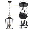 C Cattleya 3-Light Black Outdoor Pendant Light with Glass Shade - 3 of 4
