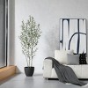 Kazeila 6FT Artificial Plastic Olive Tree in Pot, Pre Potted Faux Greenry Olive Tree for Home Decor - 2 of 4