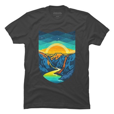 Men's Design By Humans Vintage Grand Canyon Summer Sunrise By Glennjonez T-Shirt
