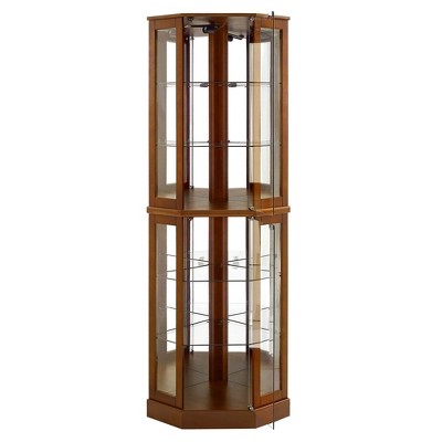 NicBex 72.00" 6-Tier Bookshelf with Lights & Mirrors & Shelves Bookcases for Living Room Home Office