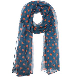 INSPIRE CHIC Women's 1950s Polka Dots Chiffon Retro Lightweight Soft Sheer Long Scarves for All Season 1Pc - 1 of 4