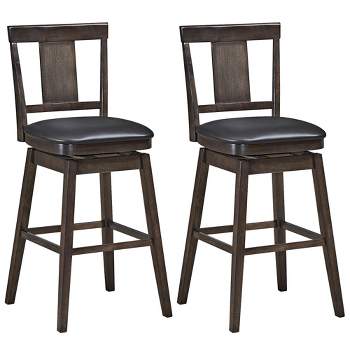 1PC\2PCS\3PCS\4PCS Swivel Bar Stool 29 inch Upholstered Pub Height Bar Chair with Rubber Wood Leg