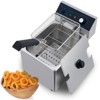 Electric Deep Fryer with Basket, 8L 8.4QT Commercial Deep Fryer, 1600w Small Countertop Fryers, Adjustable Temperature Single Tank Fryer with Lid - 3 of 4
