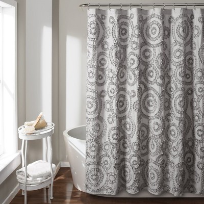 Keila Shower Shower Curtain Gray Single 54x78 : Target