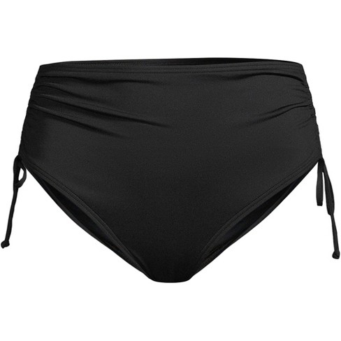 Lands' End Women's Plus Size Chlorine Resistant High Waisted Bikini Swim  Bottoms - 22w - Black : Target