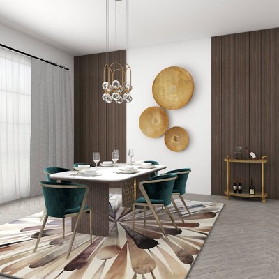 Gold Large Metallic Round Disk Wall Decor Set