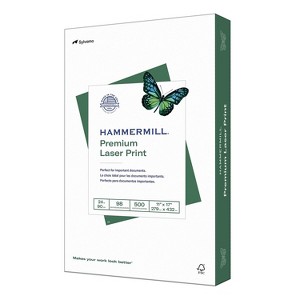 Hammermill Premium Laser Print 11" x 17" Multipurpose Paper 24 lbs. 98 Brightness 500/Ream (104620) - 1 of 4