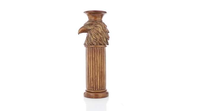 Traditional Polystone Eagle Pedestal Table Bronze - Olivia &#38; May, 2 of 9, play video