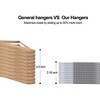 Paaaawaters Plastic Hangers 50 Pack Heavy Duty Dry Wet Clothes Hangers with Non-Slip Pads Space - 4 of 4