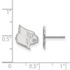 Black Bow Jewelry 14k White Gold Louisville Cardinals NCAA Post Earrings - 2 of 3