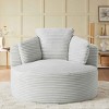 Aukfa 49" Oversized Accent Corduroy Lounge Chair with Memory Foam , No Assembly Required, for Living Room & Bedroom - 3 of 4