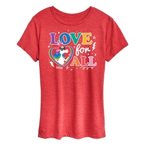 Women's Disney Inside Out Short Sleeve Graphic T-Shirt - Heather Red - 2 X-Large - 1 of 4
