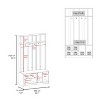 CAVINAS 39.2" L Hall Tree with 3 Hooks Modern Coat Rack with Storage and Mirror for Entryway - 2 of 4
