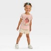 Toddler Girls' Disney Moana Short Sleeve Graphic T-Shirt - Coral Pink - 4 of 4