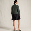 Lands' End Women's Fuzzy Lantern Sleeve Mock Neck Mini Twofer Dress - 2 of 4