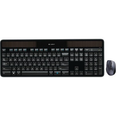 Logitech Wireless Solar Keyboard & Marathon Mouse Combo MK750 - USB 2.0 Wireless RF USB 2.0 Wireless RF Laser - 1000 dpi - Tilt Wheel